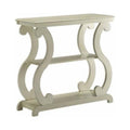 White Wooden Console Table with 2 Open Bottom Shelves R802