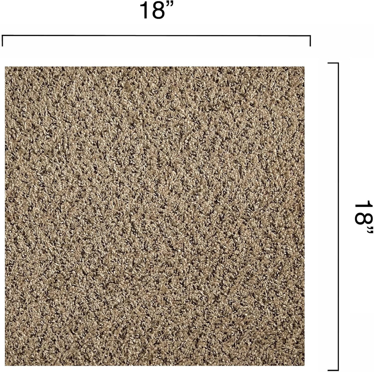 Whitewater 18 x 18 Peel and Stick Carpet Tile Squares, 10 Tiles Per Carton G437