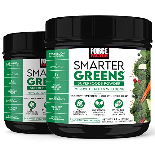 Greens Powder with Probiotics Digestive Enzymes Antioxidants Fiber 60 Servings F110