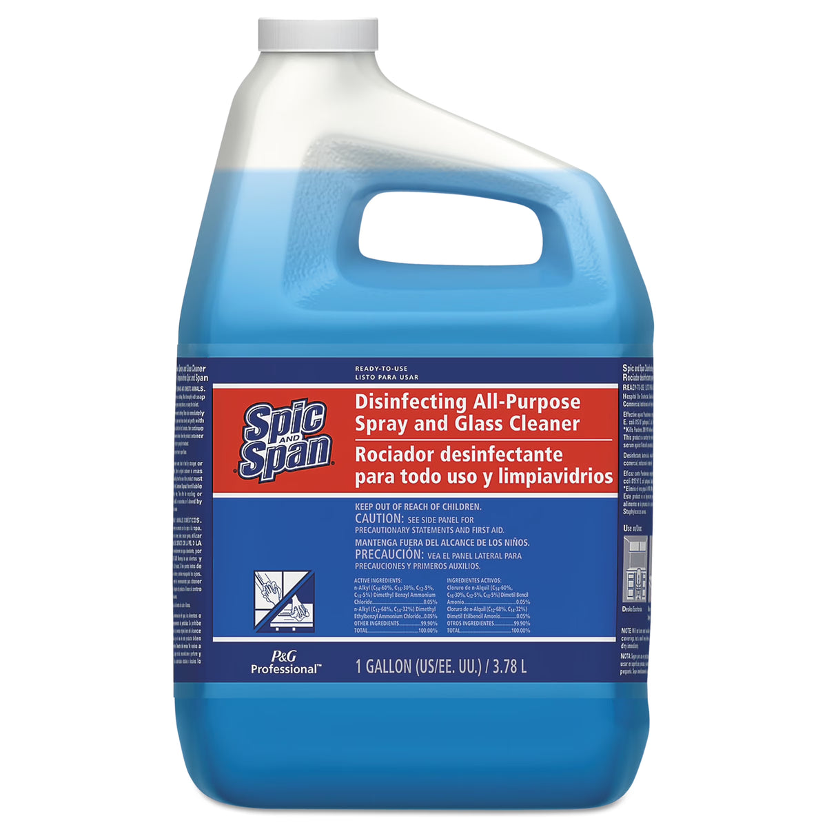 1 Gal Bottle Disinfecting All-Purpose Spray And Glass Cleaner, Bundle of 5 L324