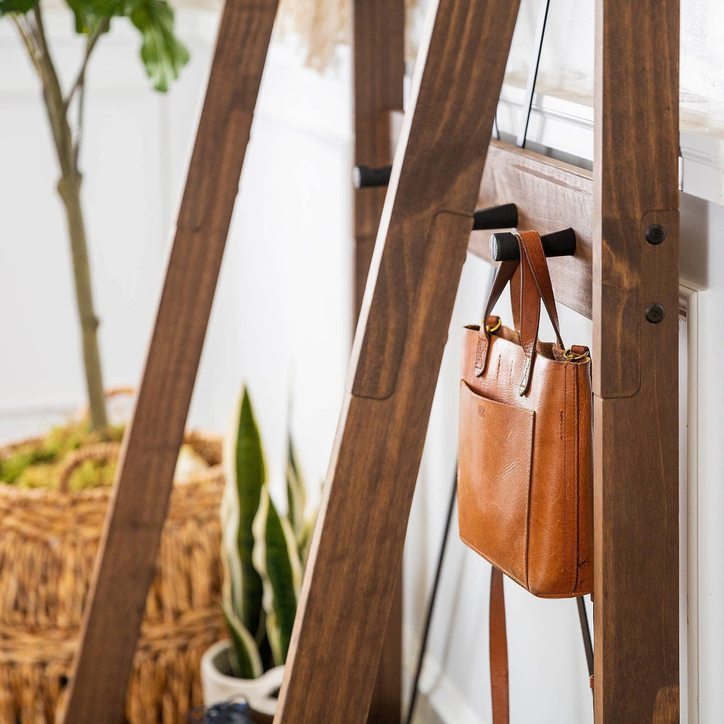 Brown Solid Wood Hall Tree E285