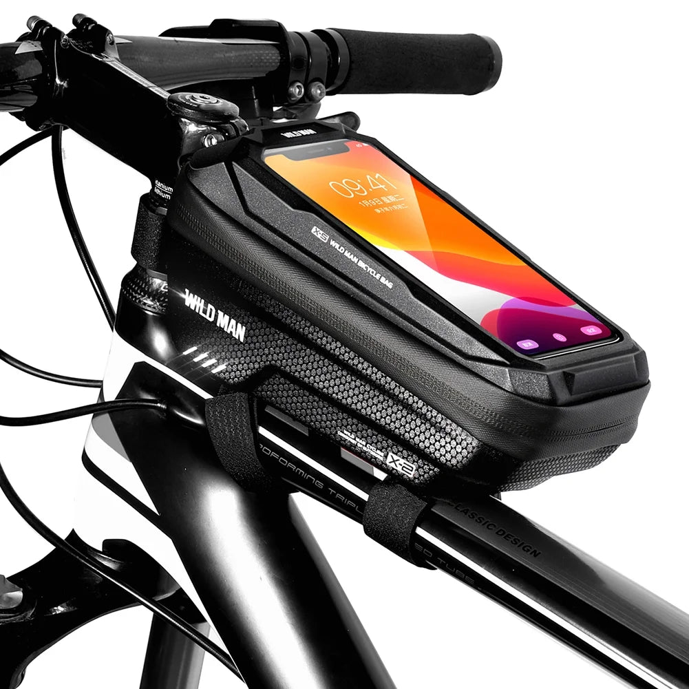 Black Waterproof Hard Shell Bicycle Bag S4020