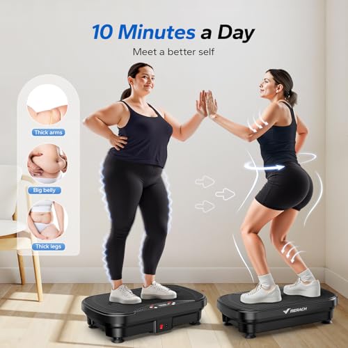 Vibration Plate Exercise Machine with Bluetooth and LED Display Q999