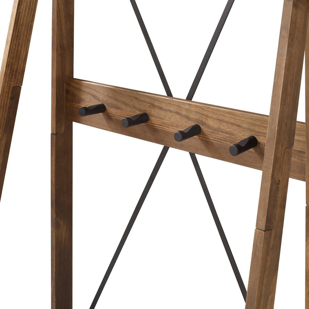 Brown Solid Wood Hall Tree E285