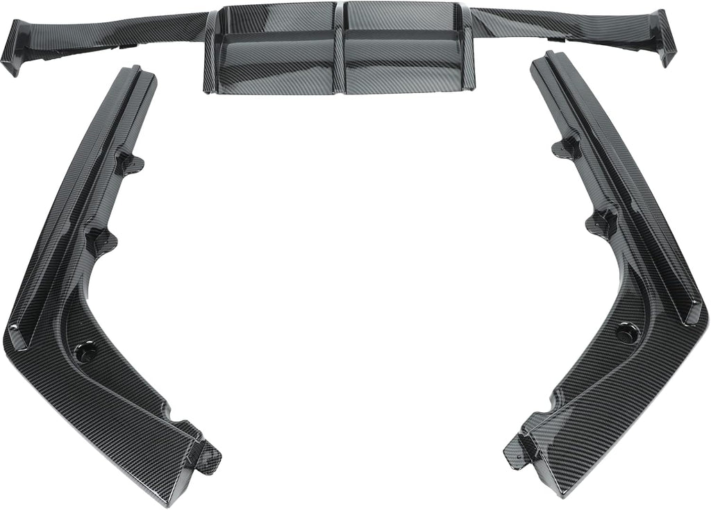 3PCS Rear Bumper Diffuser Carbon Fiber Style F786