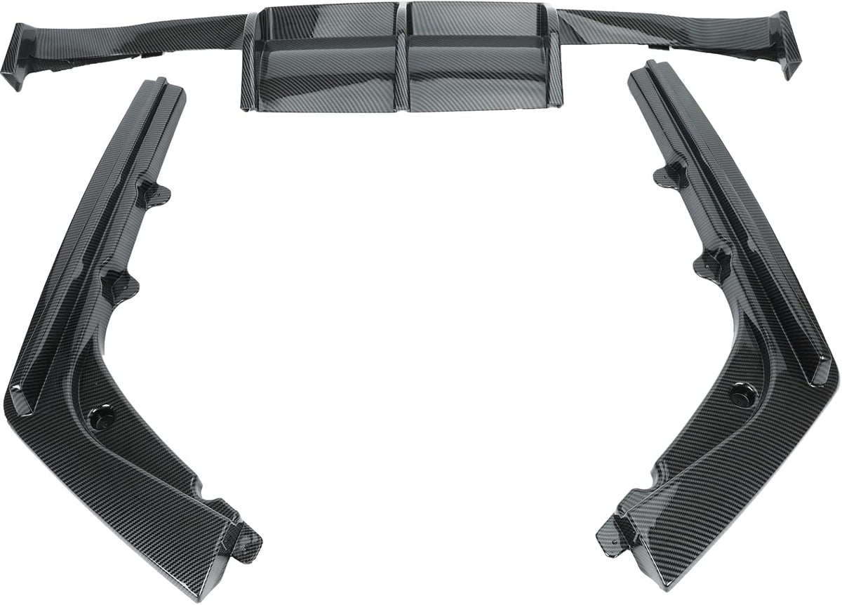 3PCS Rear Bumper Diffuser Carbon Fiber Style F786