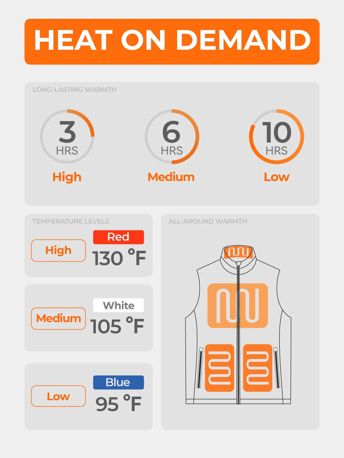 Gray Down Heated Vest D24492