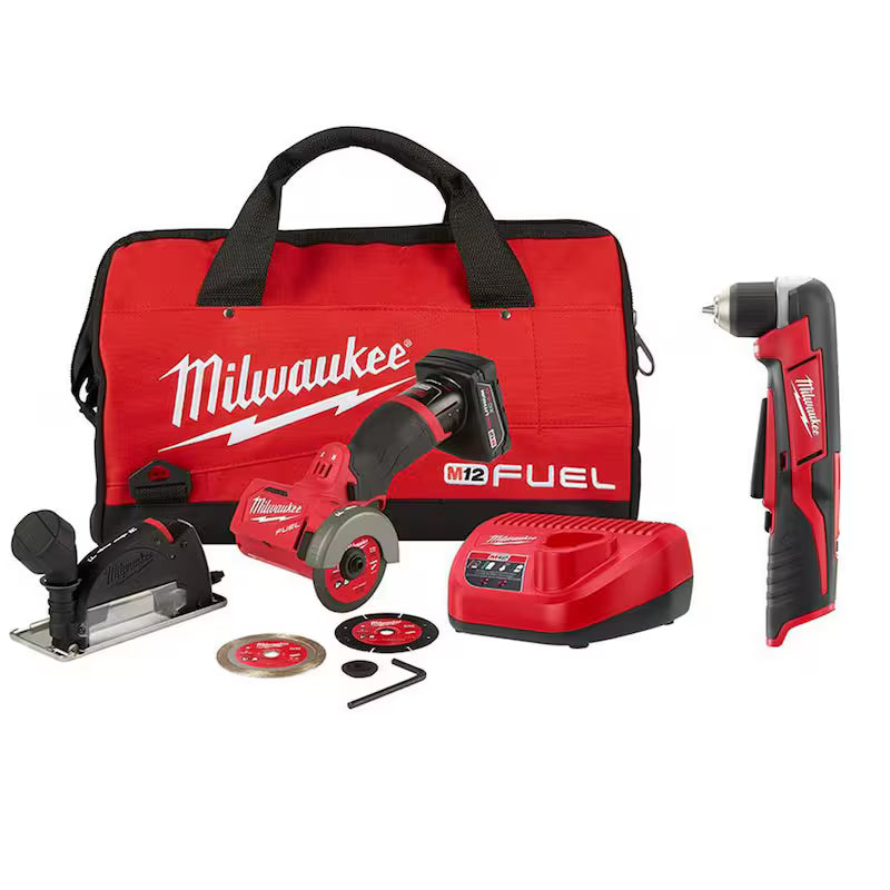 12V Cordless Cut Off Saw Kit with Right Angle Drill M294474