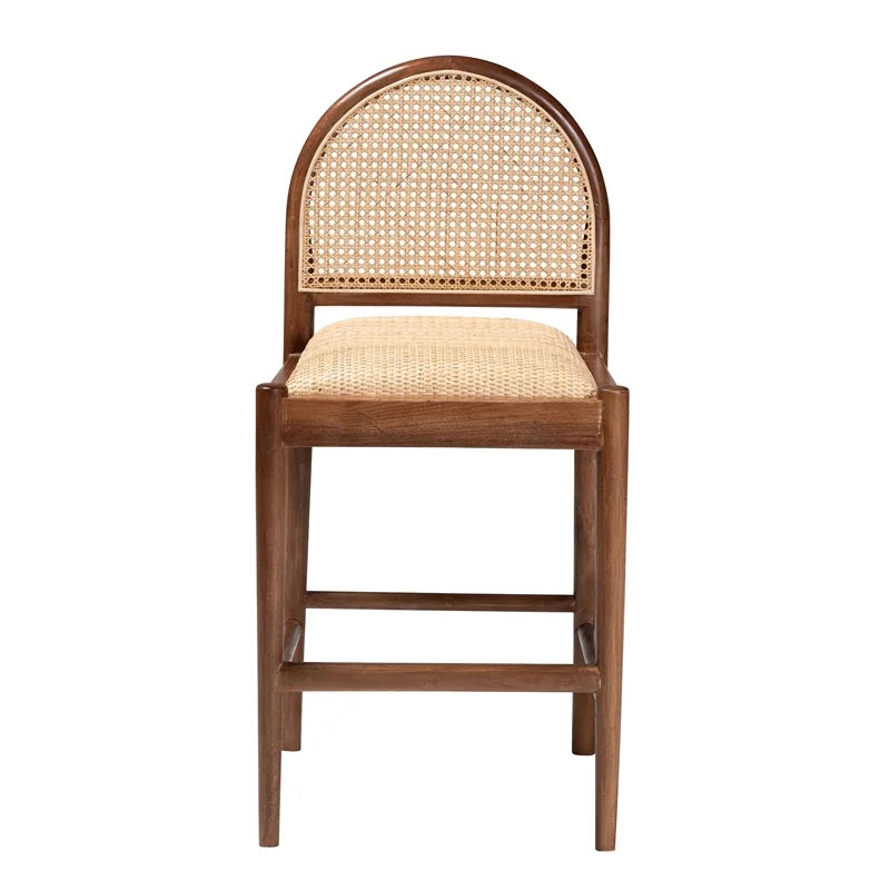 Natural Rattan and Acacia Wood Counter Stool L58603