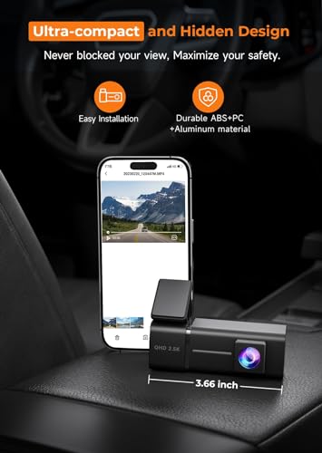 2.5K WiFi Mini Dash Cam with 32G SD Card V322711