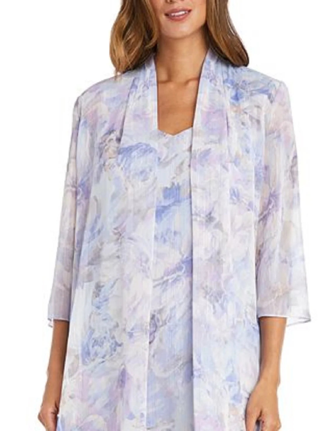 Floral Print Jacket Dress Purple Size 16 A74383