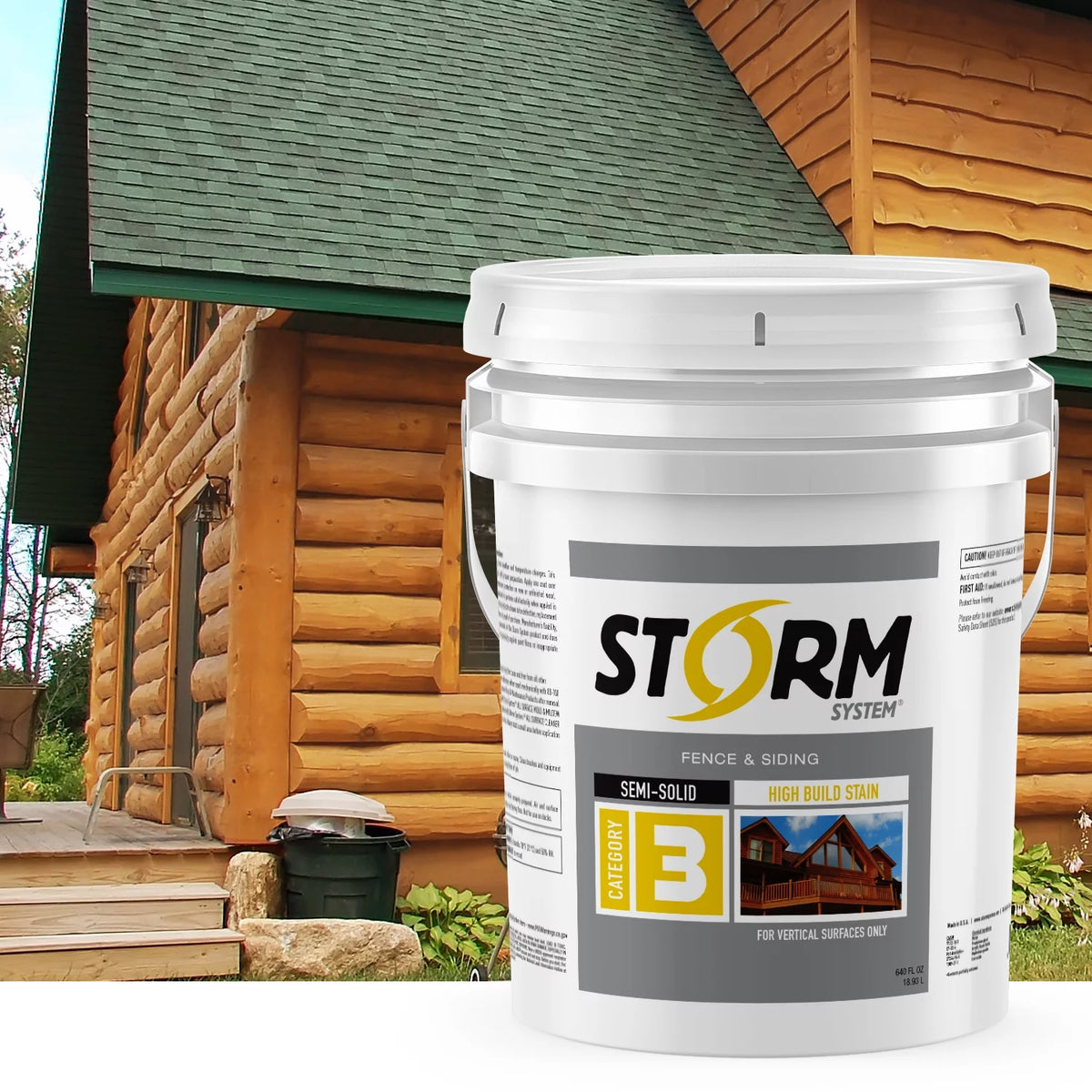 Semi-Transparent Log & Siding Stain + Sealer Teak 1 Gallon Q36614