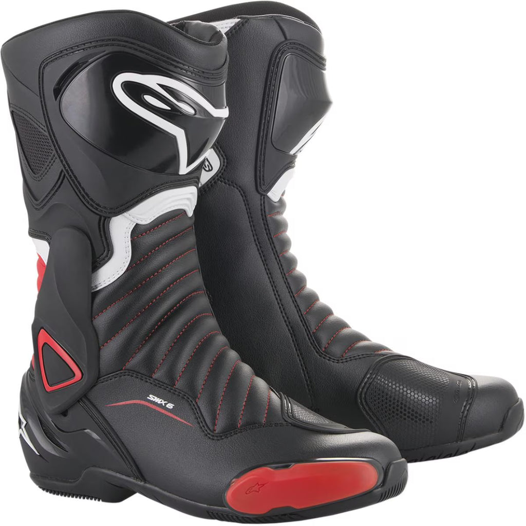 Black/Red Motorcycle Boots I260660