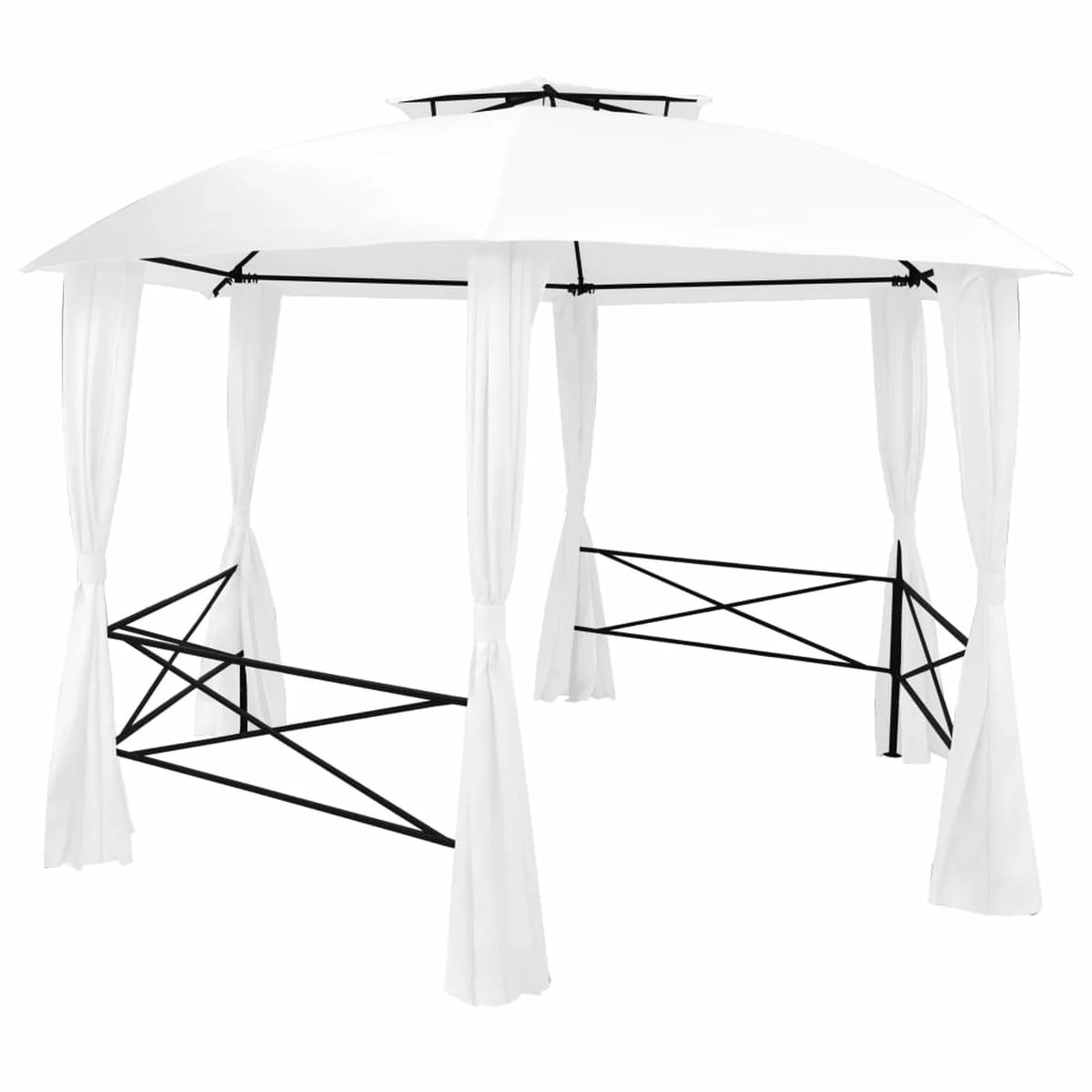 White Garden Marquee with Curtains B138644