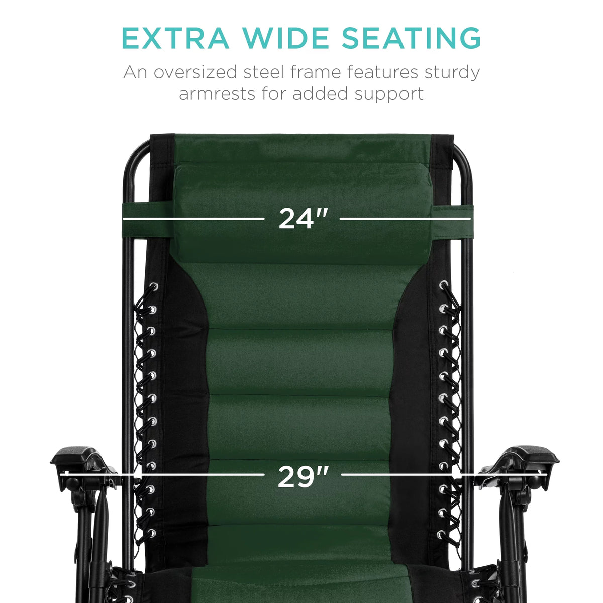 Oversized Padded Zero Gravity Folding Outdoor Recliner K547