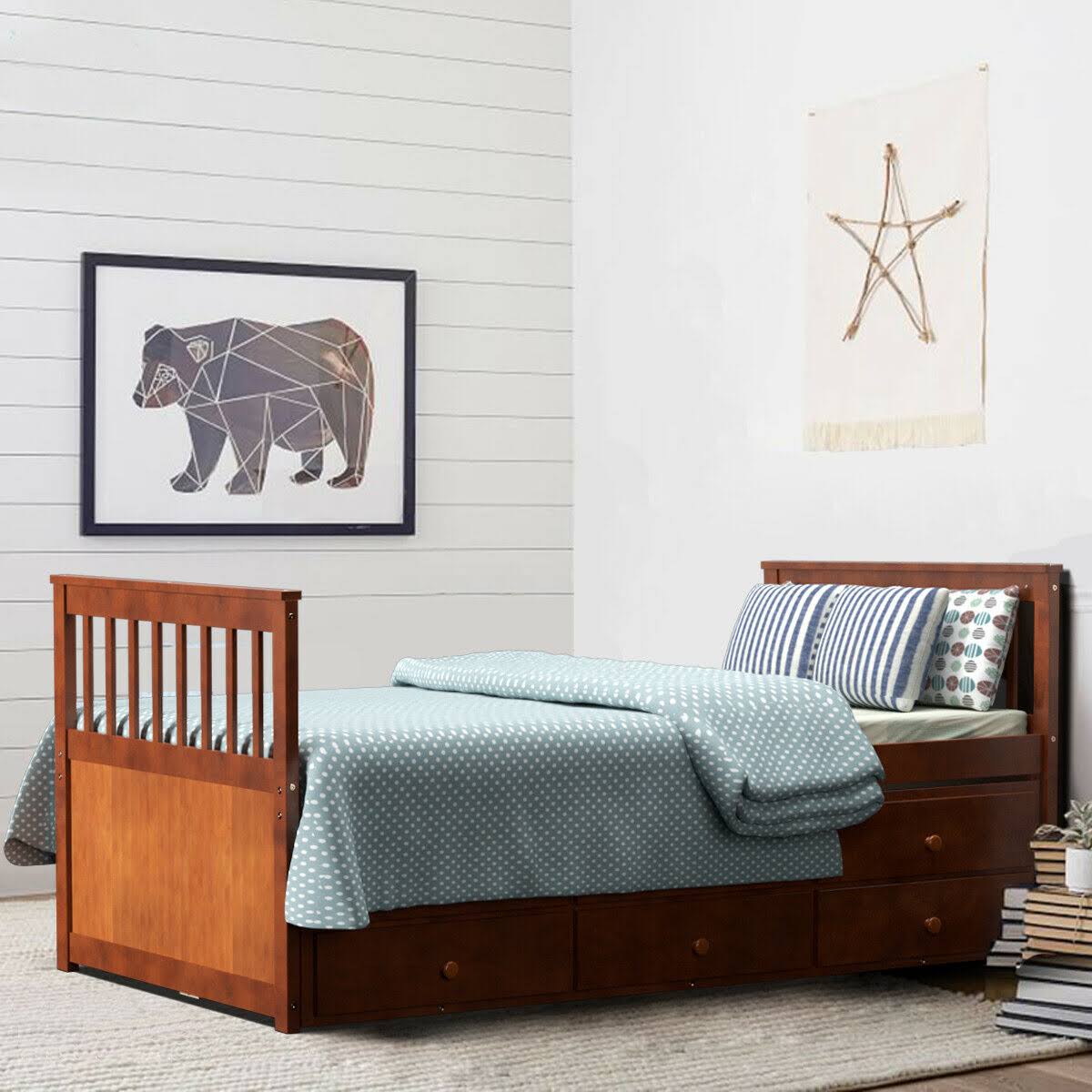 Twin Captain's Bunk Bed U97493