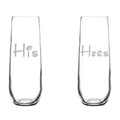 Set of 2 Glass Champagne Flutes 8 oz Stemmed E196515