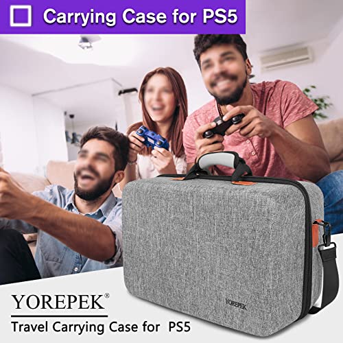 Grey Hard Shell Carrying Case for Console, Controllers, Headset and Gaming Accessories O9128