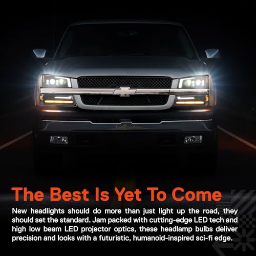 LED Headlight Assembly Replacement with Amber Sequential Turn Signal Projector L549