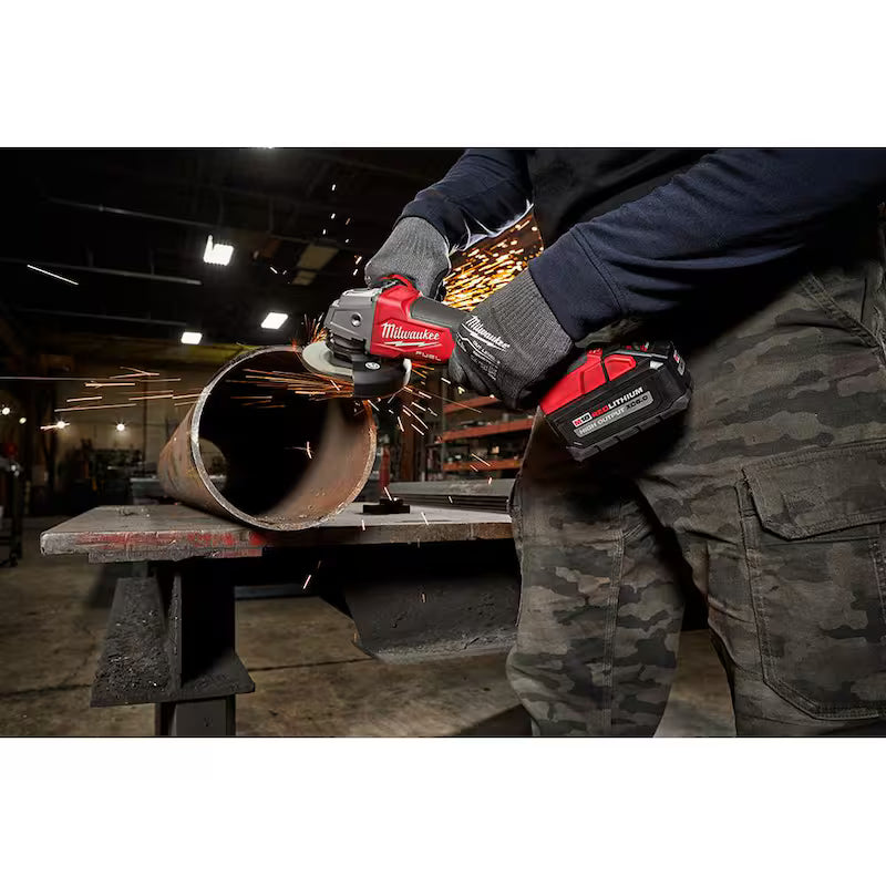 18V Lithium-Ion Brushless Cordless 4-1/2 in./5 in. Grinder and Starter Kit with 5.0 Ah Battery and Charger U39092