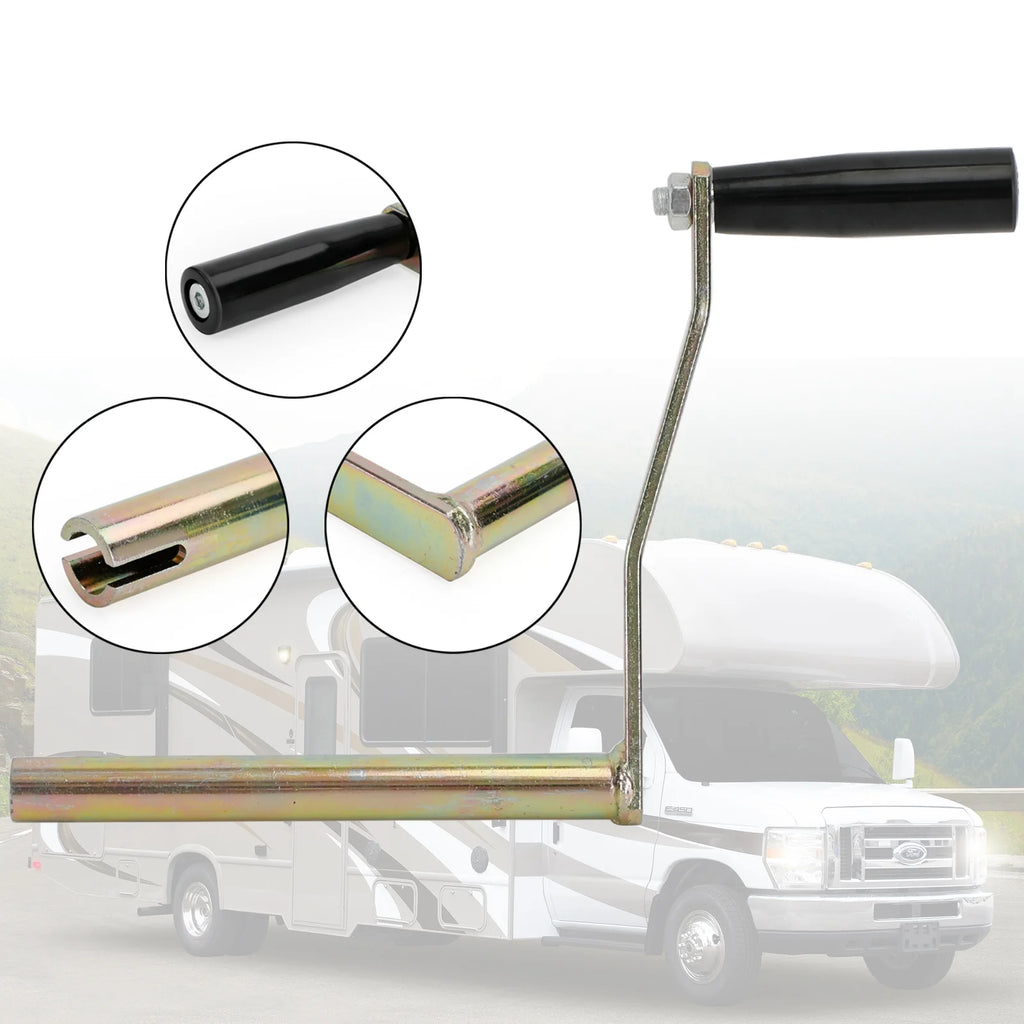 Round Mouth Crank Handle for RV Camper Tent A659