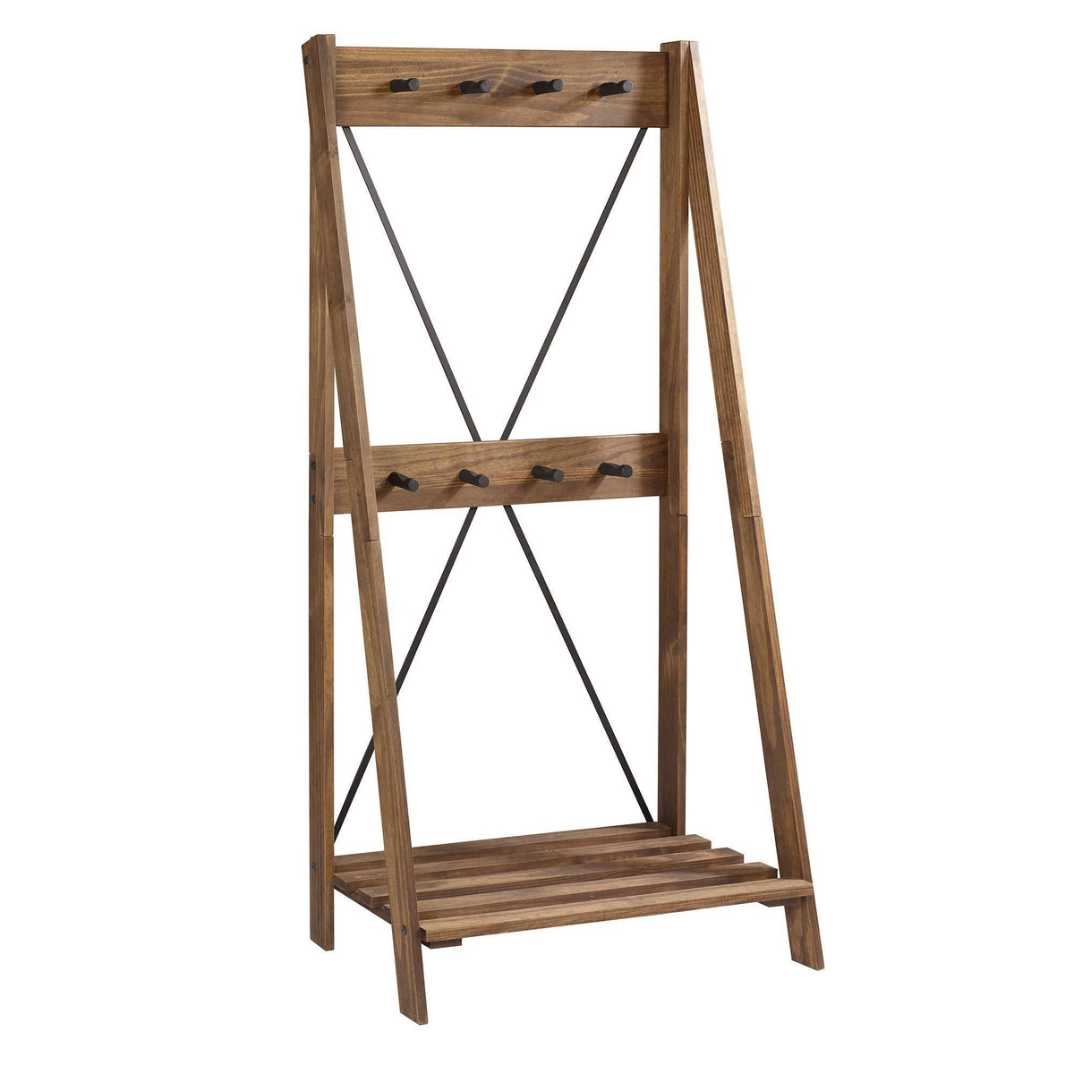 Brown Solid Wood Hall Tree E285