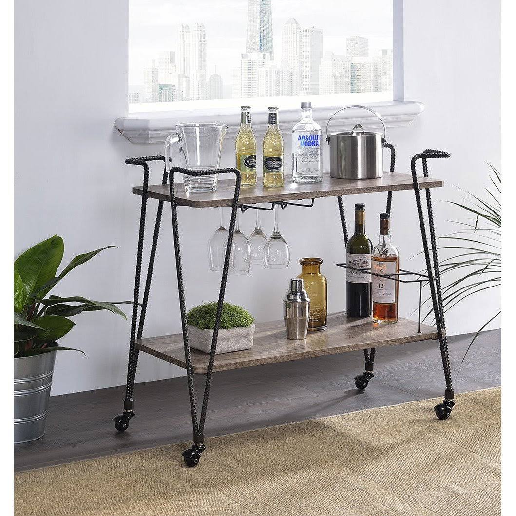 Black Metal Serving Cart U6176