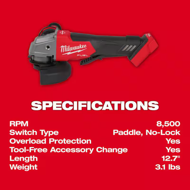18V Lithium-Ion Brushless Cordless 4-1/2 in./5 in. Grinder and Starter Kit with 5.0 Ah Battery and Charger U39092