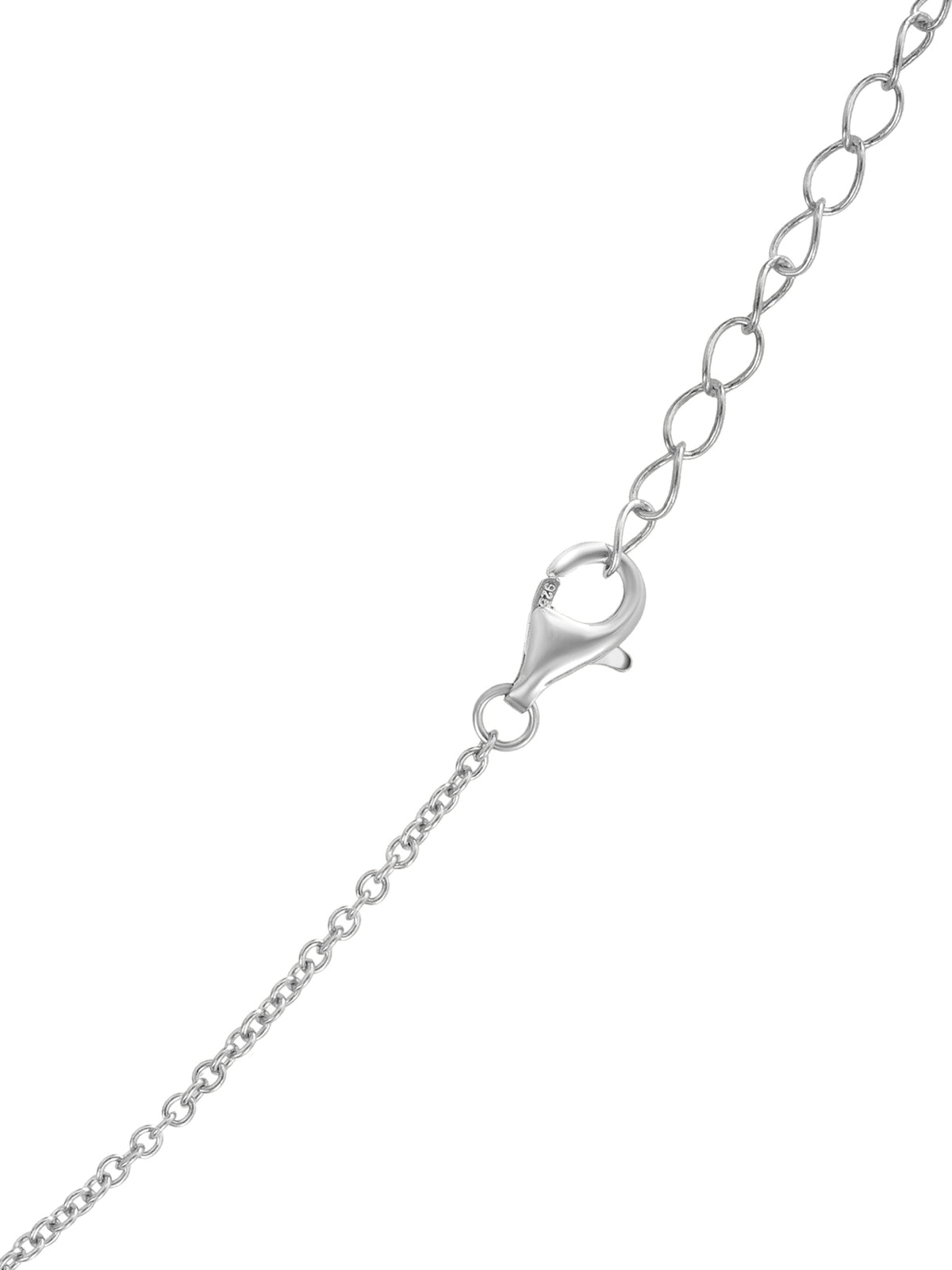 0.18 Ct Round Red Created Ruby 925 Sterling Silver Link Paperclip Chain Necklace F2623
