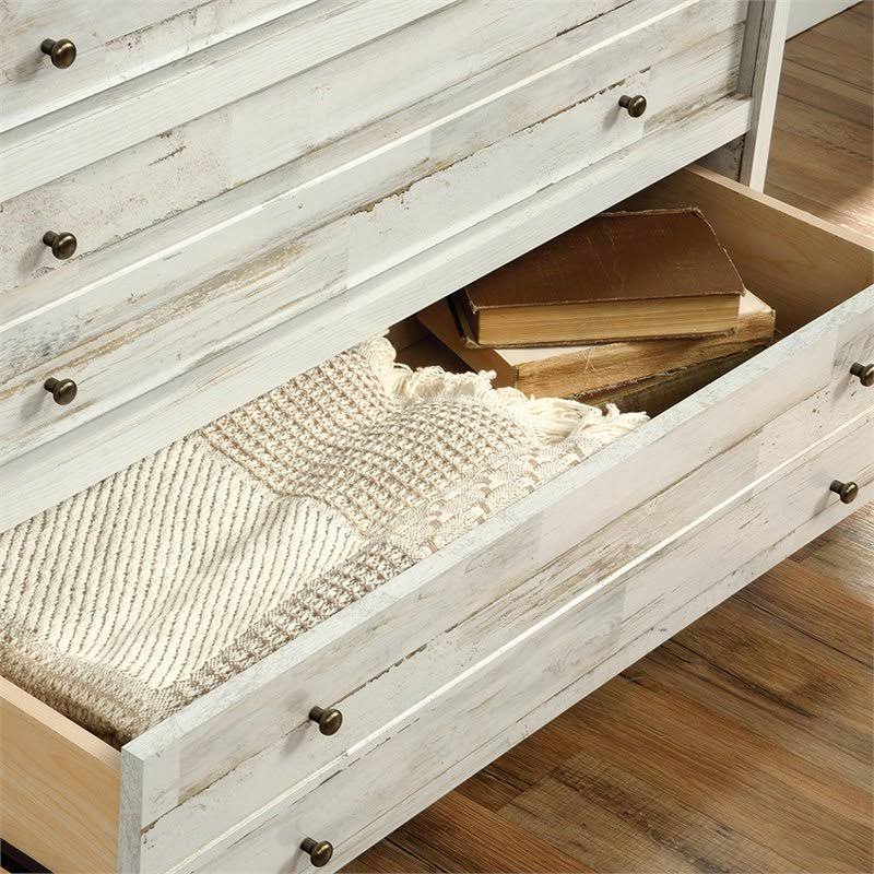 White Plank 3-Drawer Chest W119