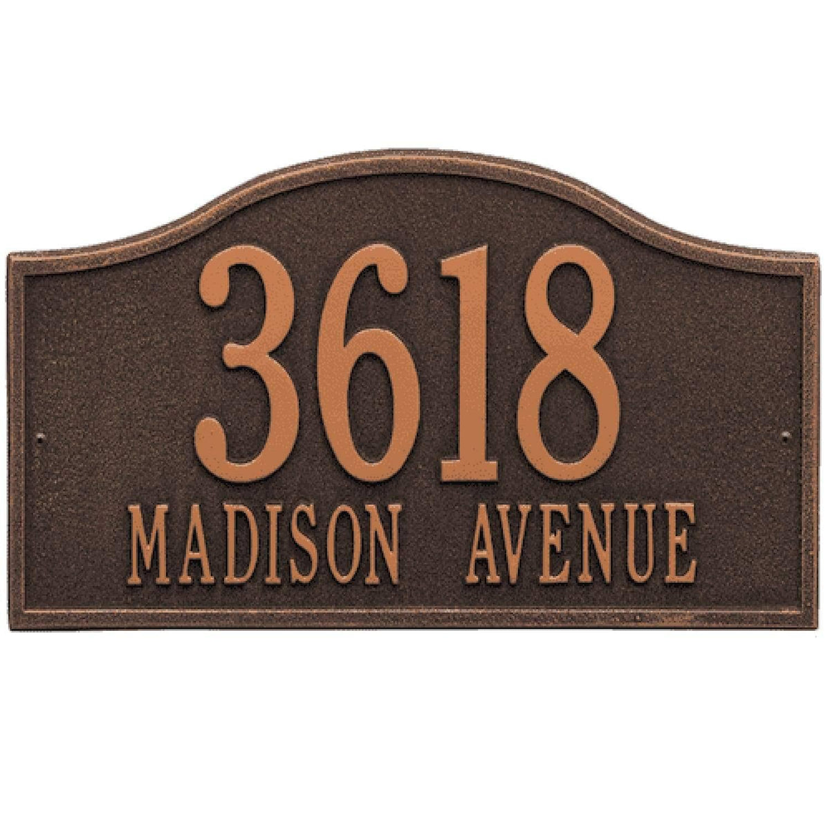Arch Marker - Standard Lawn - Two Line in Oil Rubbed Bronze I60114