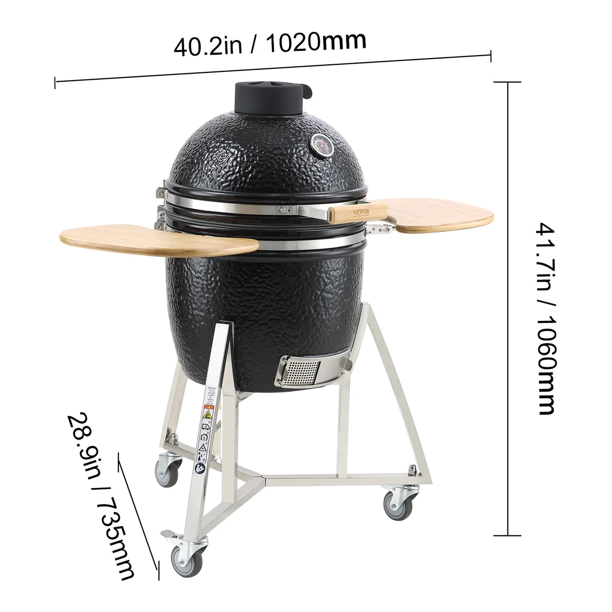 18" Ceramic Barbecue Grill Smoker F565727