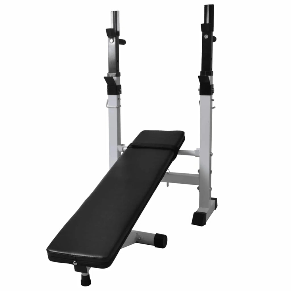 Workout Bench with Weight Rack, Barbell and Dumbbell Set 264.6 lb F34677