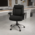 Big & Tall 400 lb. Rated Black Fabric Tufted Swivel Ergonomic Office Chair Y7249