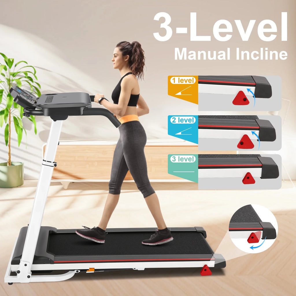 300Lbs Portable Folding Treadmill with Desk Y9001