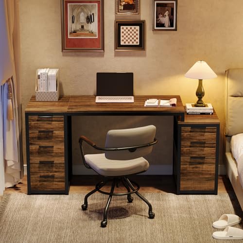 63" Computer Desk with 8 Drawers F8418