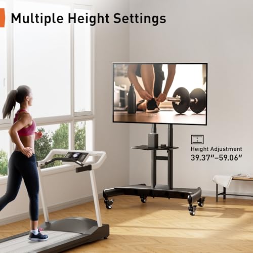 32-82 Inch Mobile TV Cart with Wheels W692