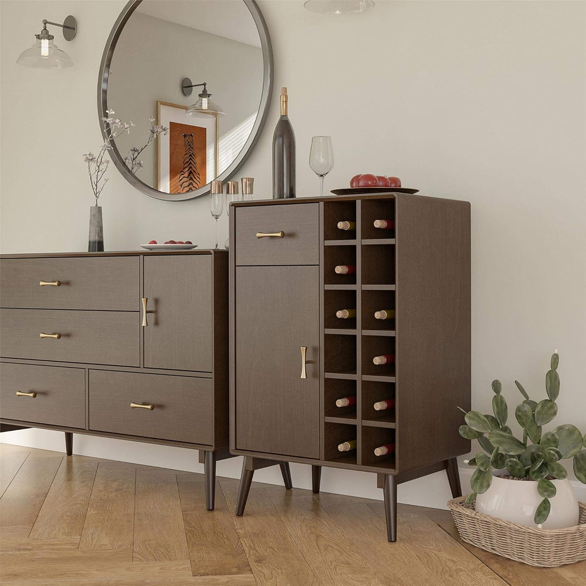 Walnut Bar Cabinet A6955