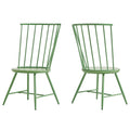 Set of 2 Green High Back Dining Chairs F4828
