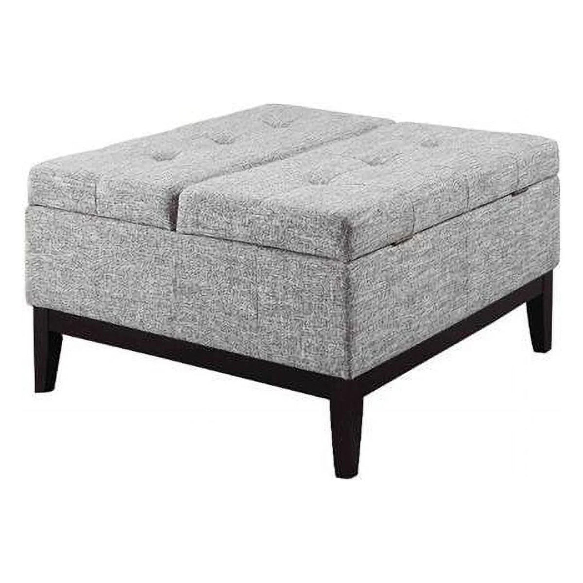 Black & Gray Tufted Square Storage Coffee Table Z5647