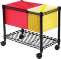 Black Wire Mobile File Cart Pack of 2 U849614