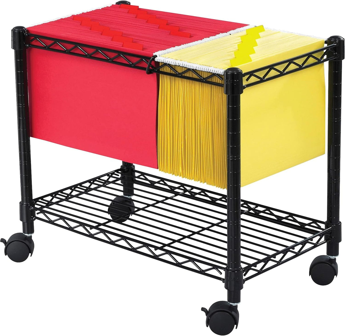 Black Wire Mobile File Cart Pack of 2 U849614