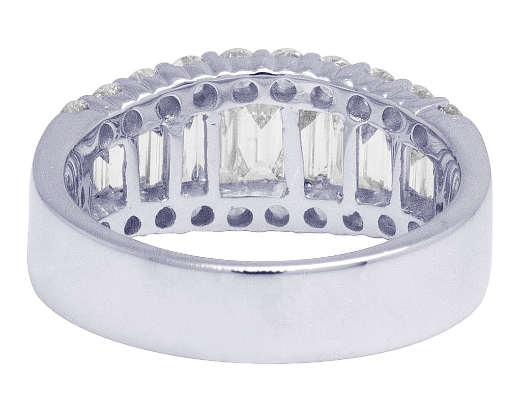 18K White Gold Solitaire Diamond Band 9MM 2.0 CT E743854