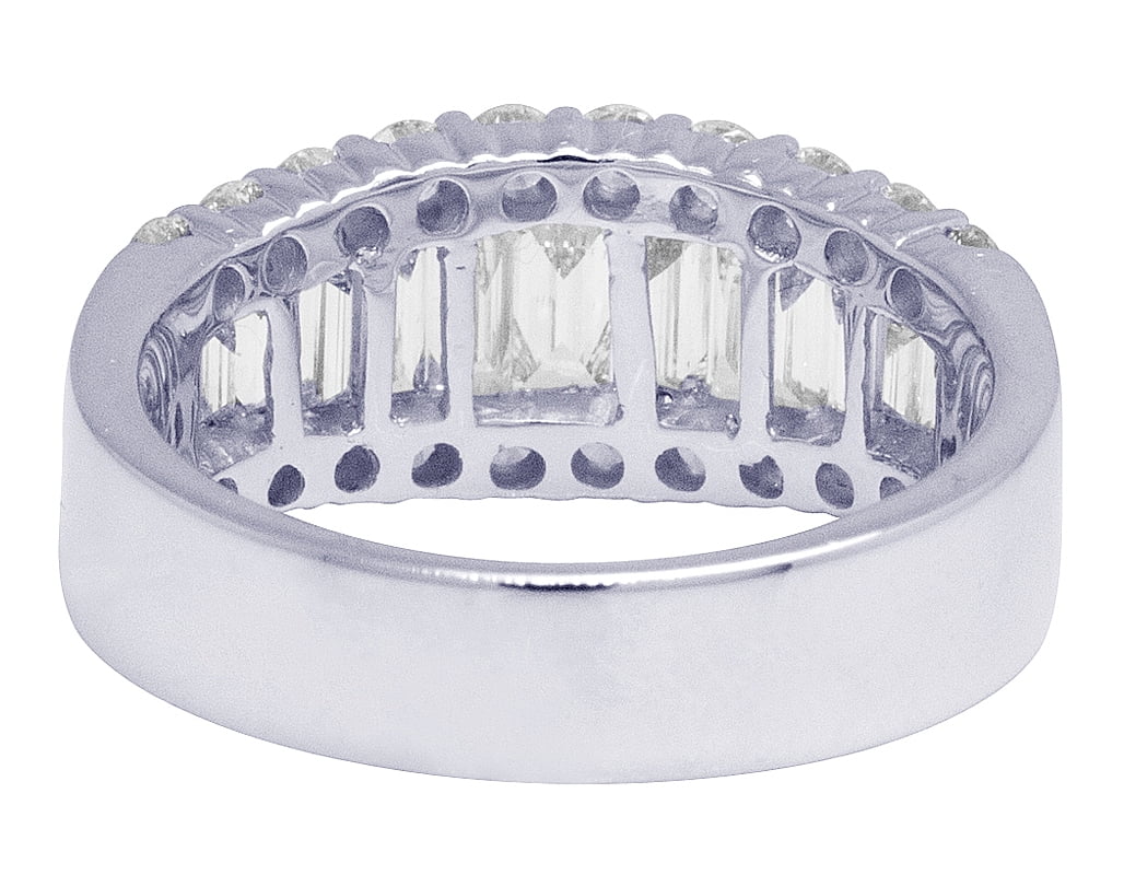 18K White Gold Solitaire Diamond Band 9MM 2.0 CT E743854