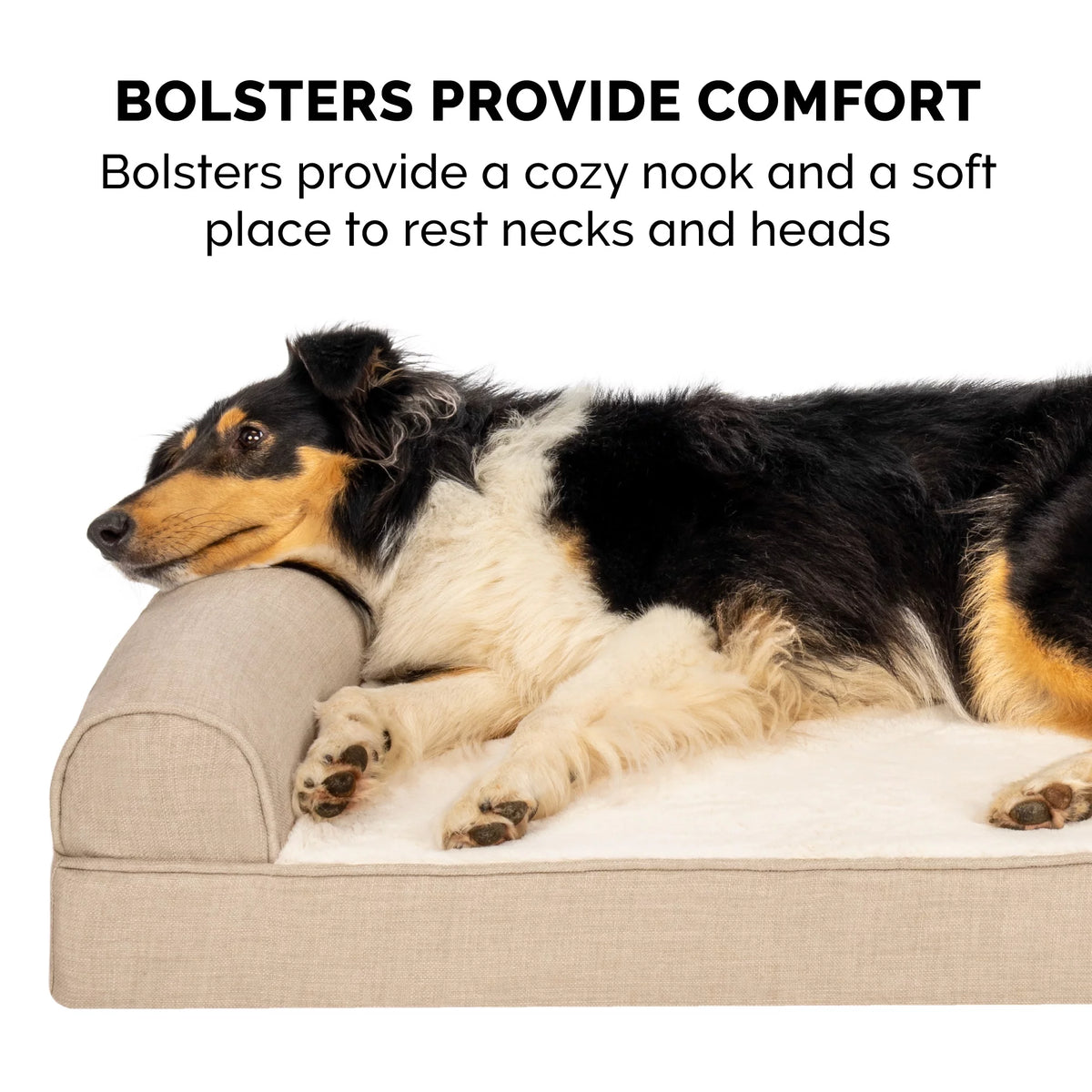 Large Plush Linen Orthopedic Sofa Pet Bed F57115