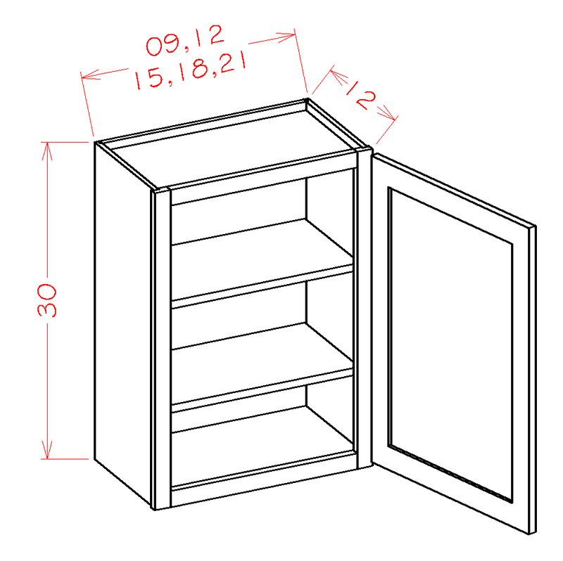 Antique White 2 Doors 2 Shelves Wall Cabinet High-Density Fiberboard Y9800