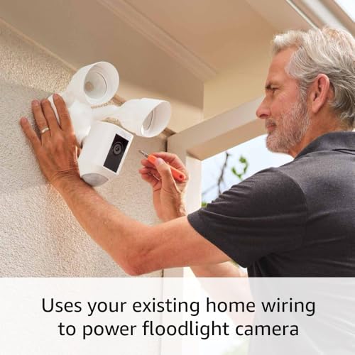 Wired Floodlight Cam with 1080p HD Video I98557