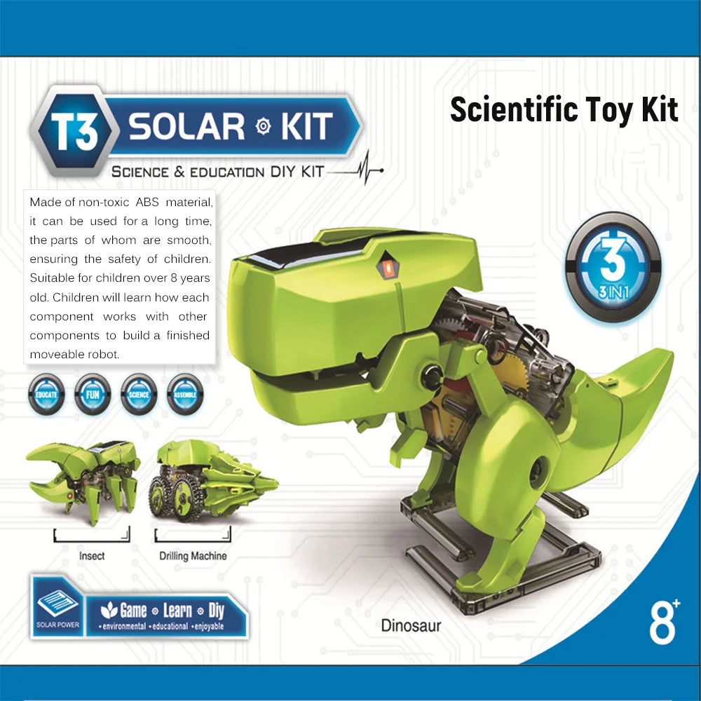 3 In 1 Solar Robot Diy Toy Set Stem Science Toy X9935