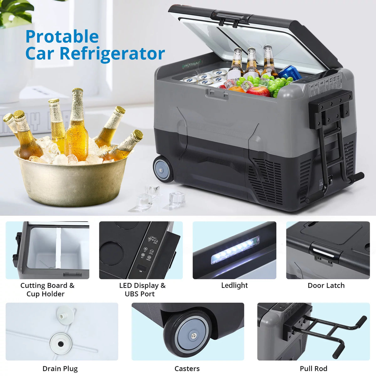 37QT Portable Dual Zone Car Refrigerator C967