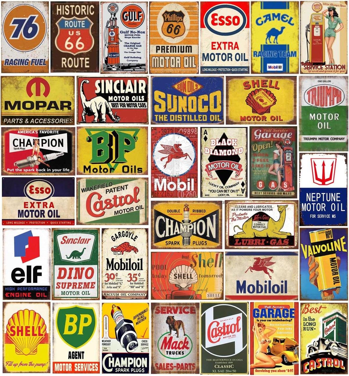 8x12 Inch Retro Metal Tin Sign Pack K36045